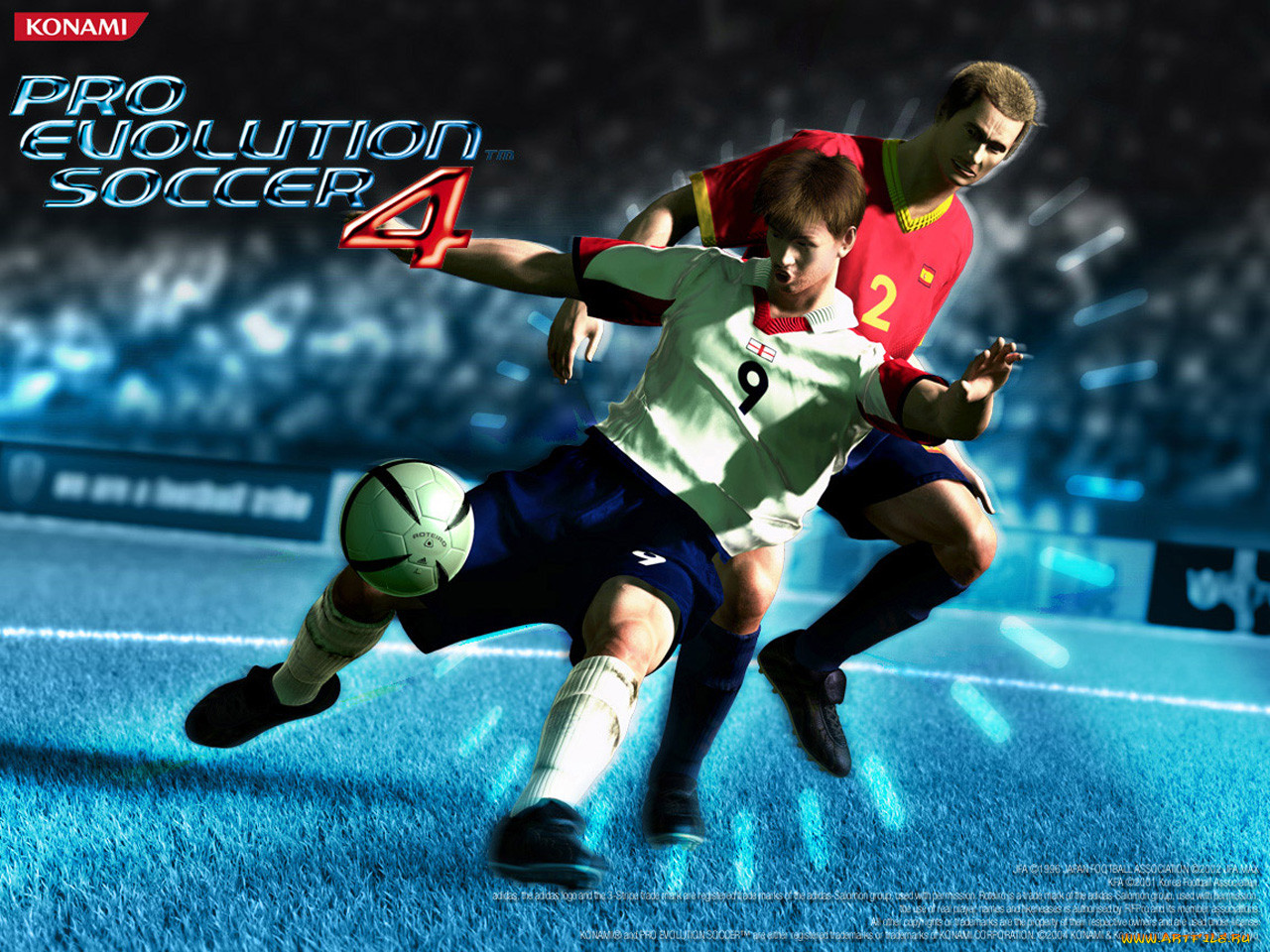 4 футбол видео. Pro Evolution Soccer 2004. Pro Evolution Soccer 4. PES 04. Pro Evolution Soccer 4 обложка.